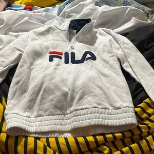 Fila zip up collar sweatshirt